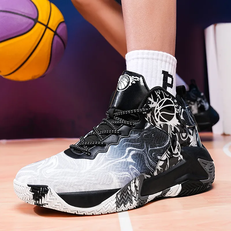 MUSNODO Shock Absorbers Slip Resistant, Abrasion Resistant, Breathable Mid Top Basketball Shoes Men's-6