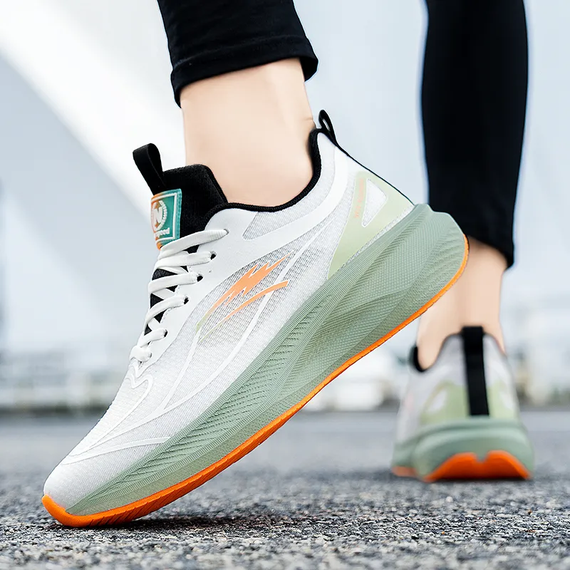 MUSNODO Shock Absorbers With Slip Resistant Features Low Top Casual Running Shoes Men's-16
