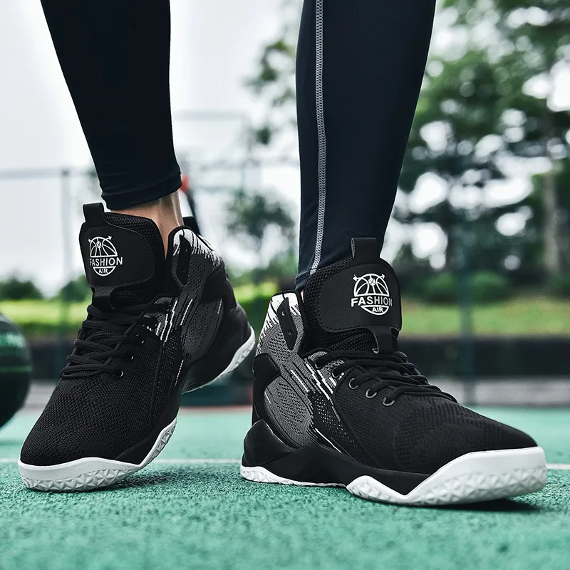 MUSNODO Shock Absorbers With Slip Resistant And Abrasion Resistant Properties High Top Basketball Shoes Unisex-3