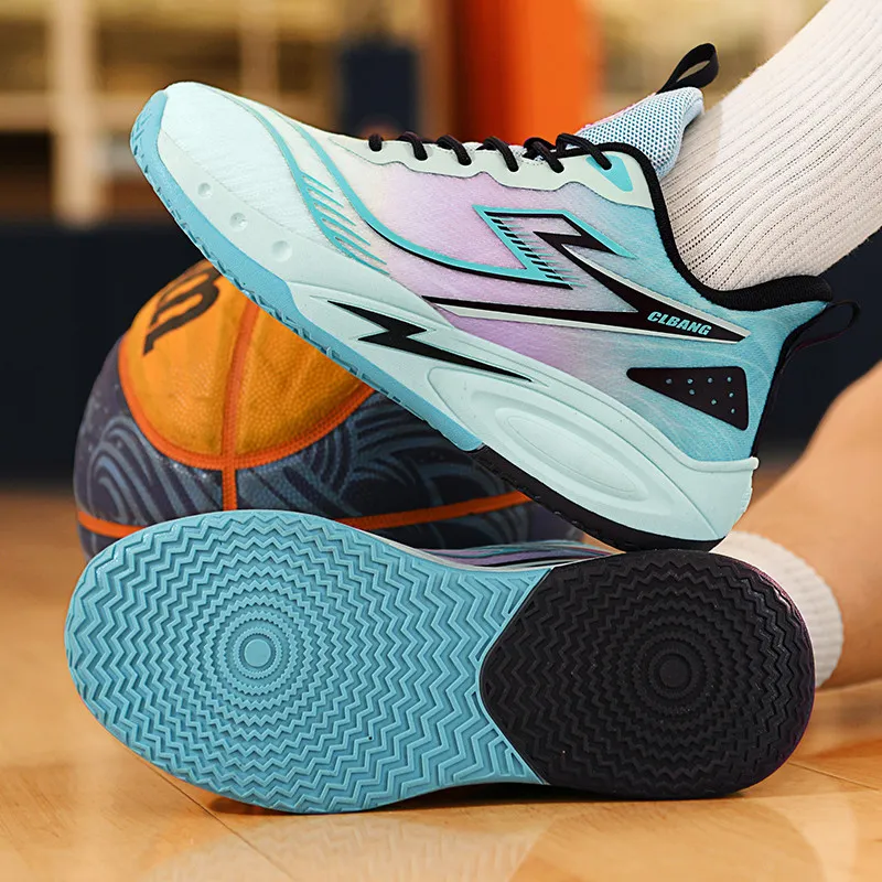 MUSNODO Shock Absorbers Slip Resistant Breathable Low Top Basketball Shoes Unisex-12