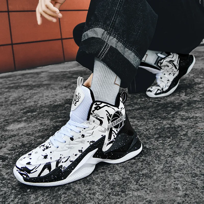 MUSNODO Thermal Coverage Rebound Abrasion Resistant High Top Basketball Shoes Unisex-18