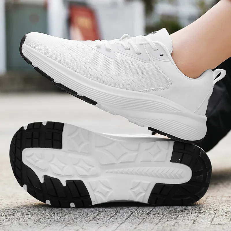 MUSNODO Shock Absorbers Slip Resistant Breathable Low Top Casual Running Shoes Unisex-13