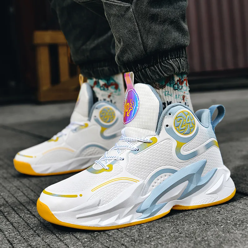 MUSNODO Cushioning, Slip Resistant, Abrasion Resistant, Breathable, Coverage, Rebound Mid Top Basketball Shoes Unisex-3