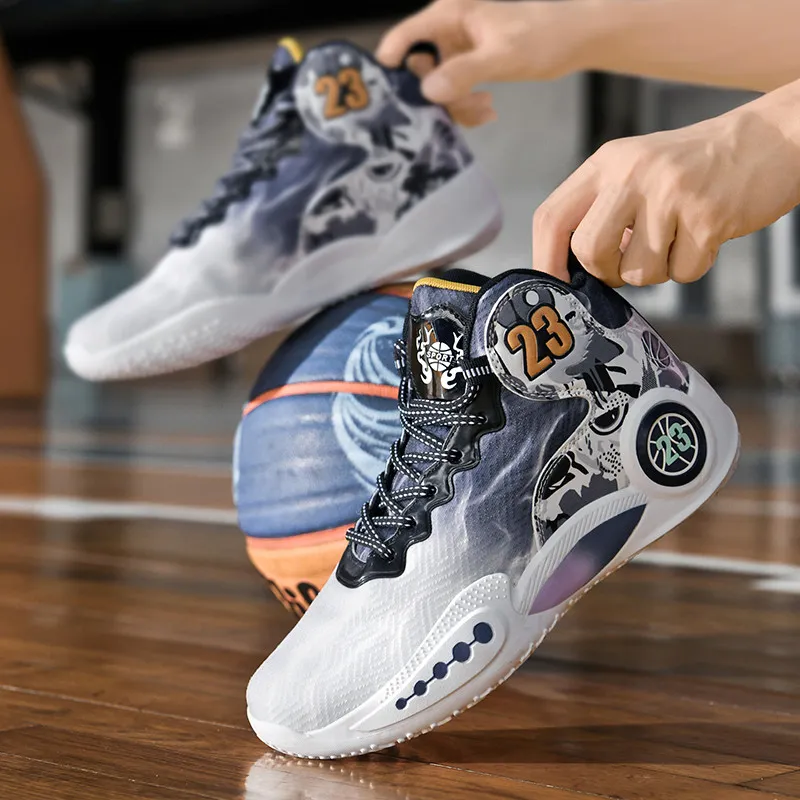 MUSNODO Shock Absorbers With Slip Resistant And Abrasion Resistant Properties High Top Basketball Shoes Unisex-8
