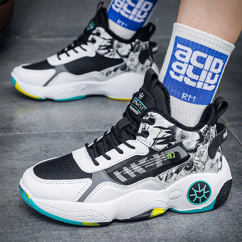 MUSNODO Cushioning, Slip Resistant, Abrasion Resistant, Breathable, Coverage, Support Mid Top Basketball Shoes Men's-9