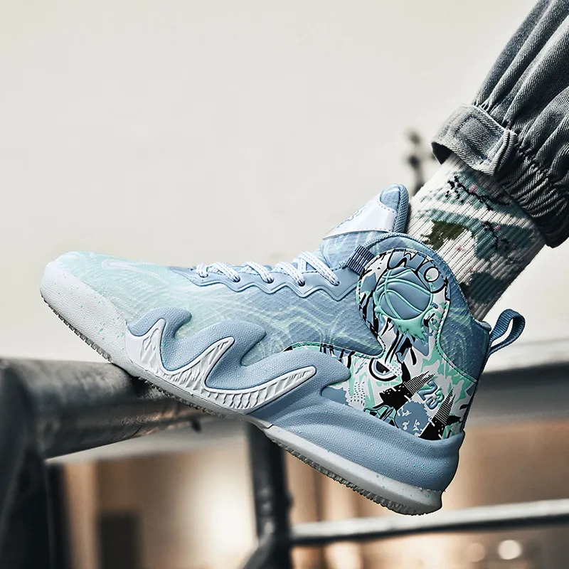 MUSNODO Shock Absorbers Slip Resistant, Abrasion Resistant, Breathable Mid Top Basketball Shoes Men's-49