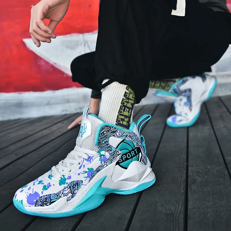 MUSNODO Abrasion Resistant Thermal Rebound High Top Basketball Shoes Unisex-26