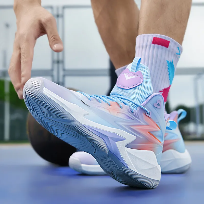MUSNODO Shock Absorbers With Slip Resistant And Abrasion Resistant Properties High Top Basketball Shoes Unisex-17