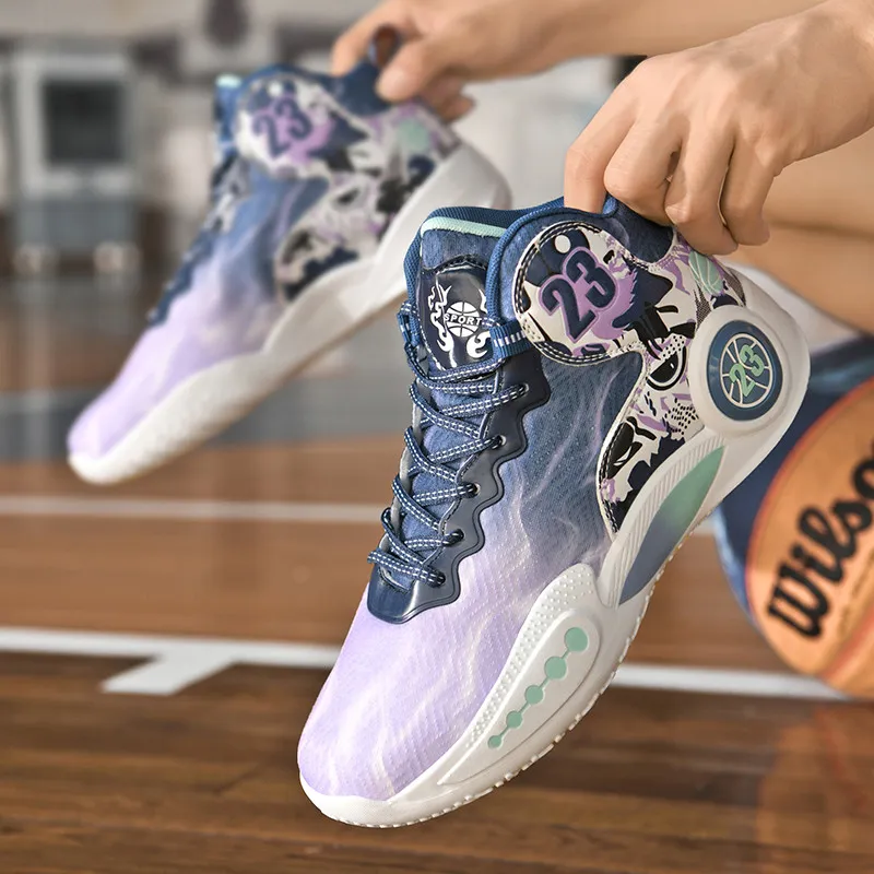 MUSNODO Shock Absorbers With Slip Resistant And Abrasion Resistant Properties High Top Basketball Shoes Unisex-22