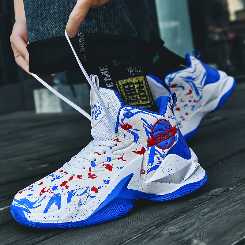 MUSNODO Thermal Coverage Rebound Abrasion Resistant High Top Basketball Shoes Unisex-34