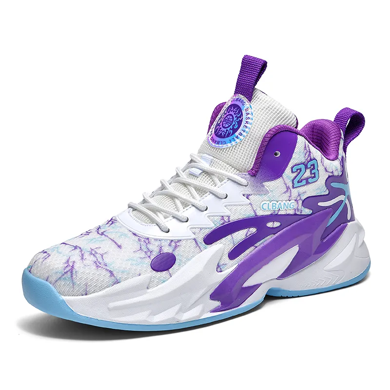 MUSNODO Cushioning, Slip Resistant, Abrasion Resistant, Breathable, Coverage, Rebound Mid Top Basketball Shoes Unisex-1