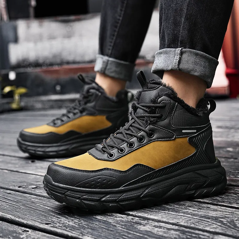 MUSNODO Slip Resistant, Abrasion Resistant, Thermal High Top Casual Running Shoes Men's-8