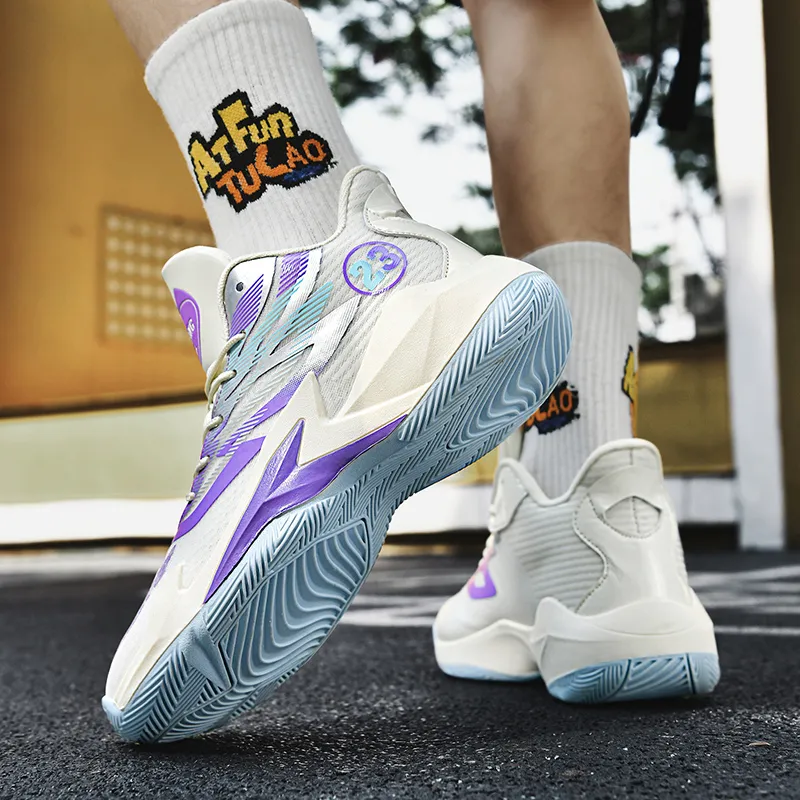 MUSNODO Breathable Coverage Support Mid Top Basketball Shoes Unisex-16