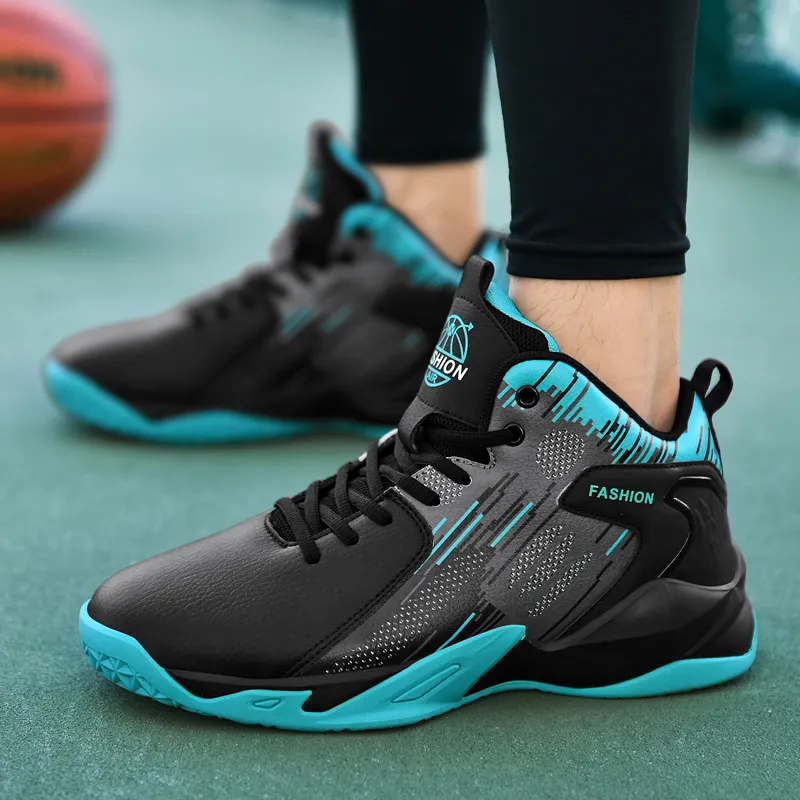 MUSNODO Cushioning, Slip Resistant, And Abrasion Resistant High Top Basketball Shoes Unisex Black White Mismatched-8