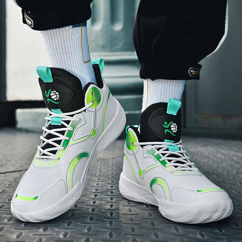 MUSNODO Cushioning, Slip Resistant, Abrasion Resistant, Breathable, Coverage, Rebound Mid Top Basketball Shoes Unisex-19