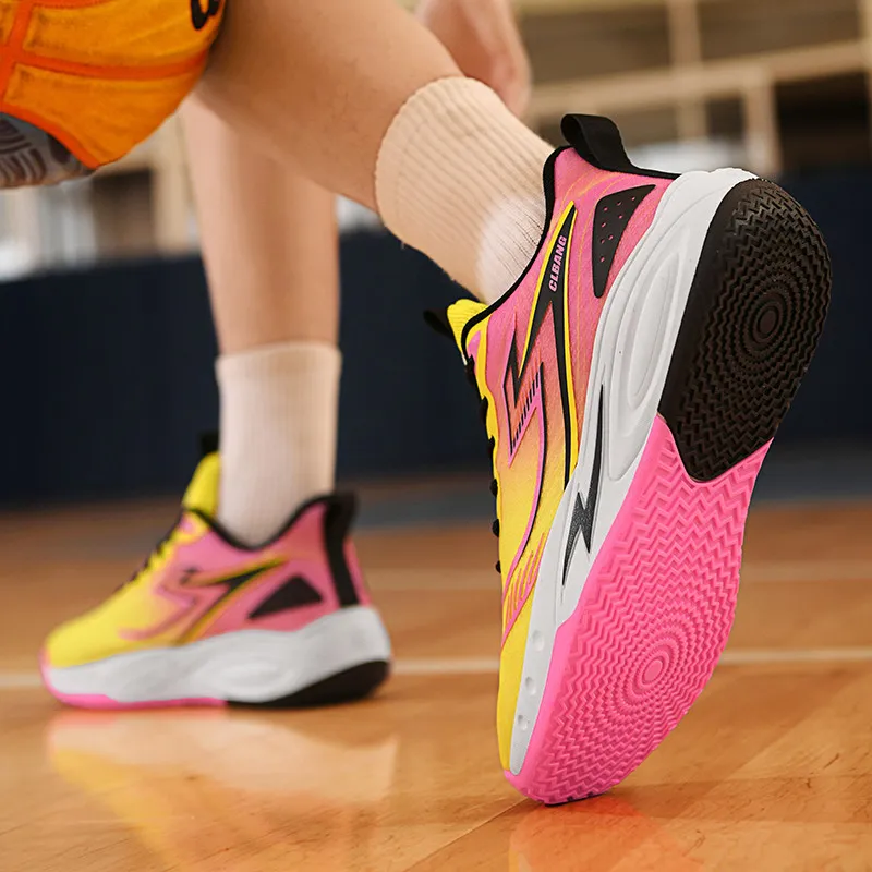MUSNODO Shock Absorbers Slip Resistant Breathable Low Top Basketball Shoes Unisex-5