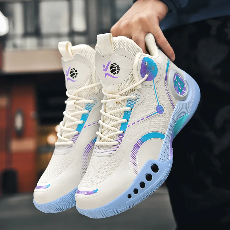 MUSNODO Cushioning, Slip Resistant, Abrasion Resistant, Breathable, Coverage, Rebound Mid Top Basketball Shoes Unisex-33