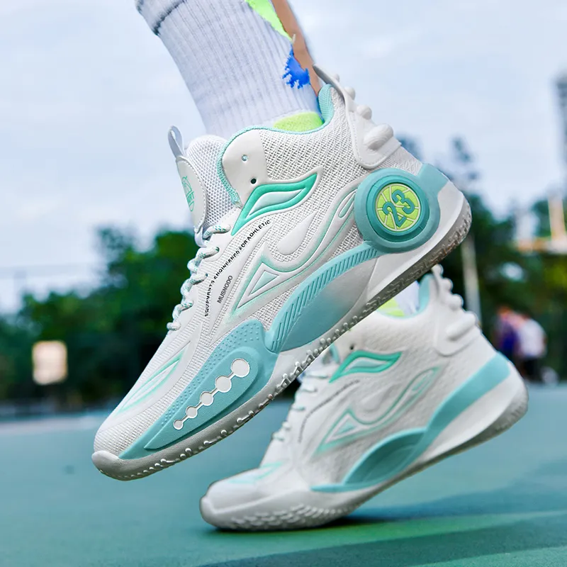 MUSNODO Cushioning, Slip Resistant, Abrasion Resistant, Breathable, Coverage, Rebound Mid Top Basketball Shoes Unisex-9