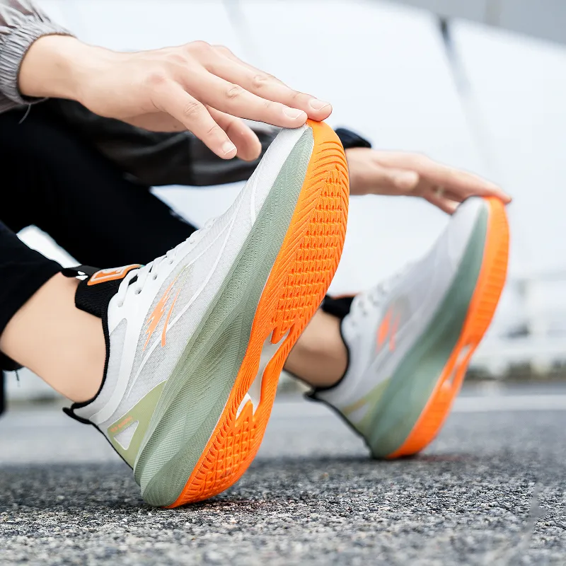 MUSNODO Shock Absorbers With Slip Resistant Features Low Top Casual Running Shoes Men's-17
