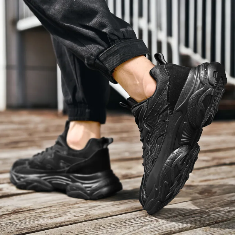 MUSNODO Cushioning, Slip Resistant, And Abrasion Resistant Low Top Casual Running Shoes Men's Black Purple Green-2