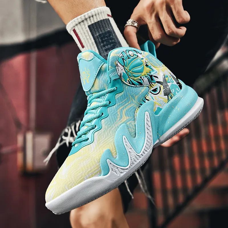 MUSNODO Shock Absorbers Slip Resistant, Abrasion Resistant, Breathable Mid Top Basketball Shoes Men's-63
