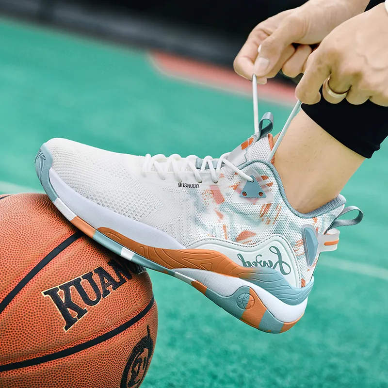 MUSNODO Cushioning, Slip Resistant, Abrasion Resistant, Breathable, Support, Rebound Mid Top Basketball Shoes Men's-10