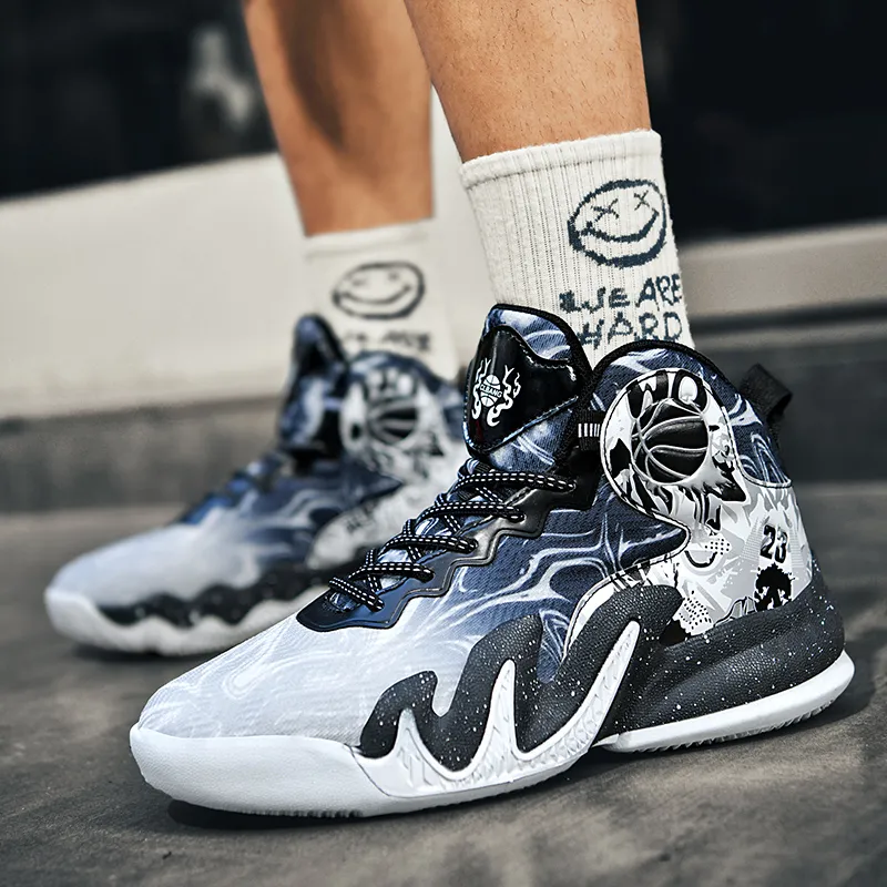 MUSNODO Shock Absorbers Slip Resistant, Abrasion Resistant, Breathable Mid Top Basketball Shoes Men's-44