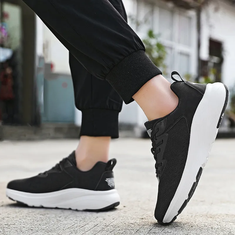 MUSNODO Shock Absorbers Slip Resistant Breathable Low Top Casual Running Shoes Unisex-9