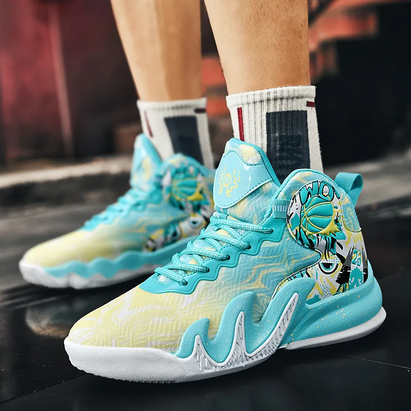 MUSNODO Shock Absorbers Slip Resistant, Abrasion Resistant, Breathable Mid Top Basketball Shoes Men's-61