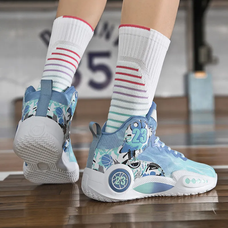 MUSNODO Shock Absorbers With Slip Resistant And Abrasion Resistant Properties High Top Basketball Shoes Unisex-17