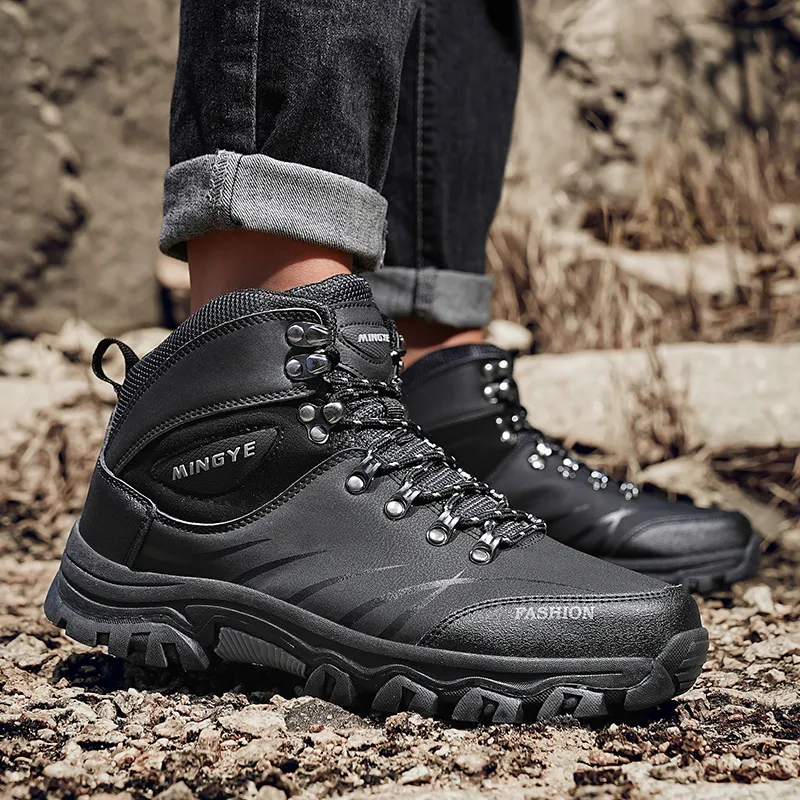 MUSNODO Thermal Cushioning Slip Resistant Short Snow Boots Men's-3