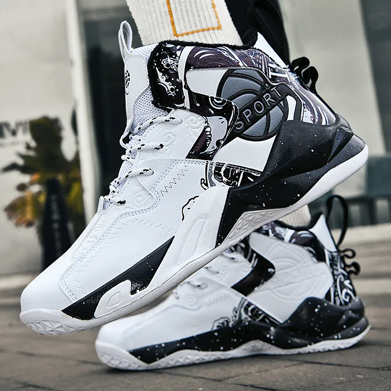 MUSNODO Thermal Cushioning Abrasion Resistant Slip Resistant High Top Basketball Shoes Unisex-27