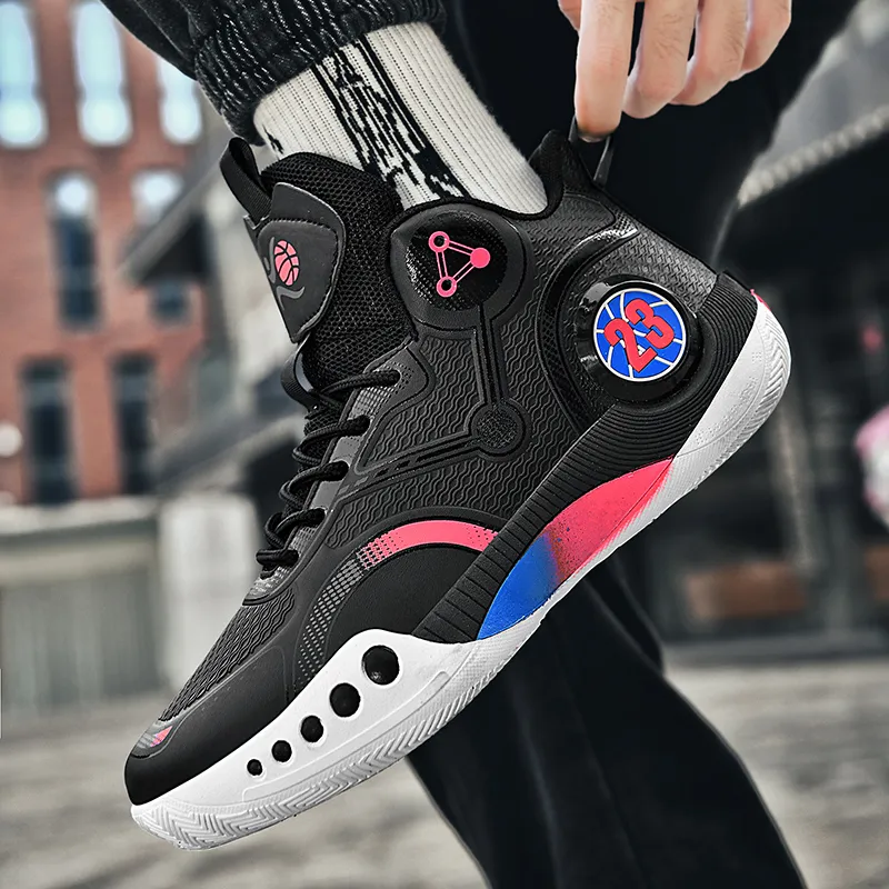 MUSNODO Cushioning, Slip Resistant, Abrasion Resistant, Breathable, Coverage, Rebound Mid Top Basketball Shoes Unisex-49