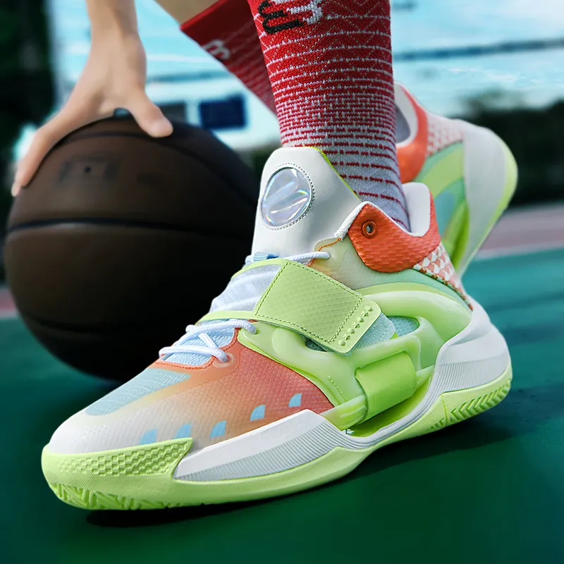 MUSNODO Rebound Reflective With High Visibility High Top Basketball Shoes Unisex-12