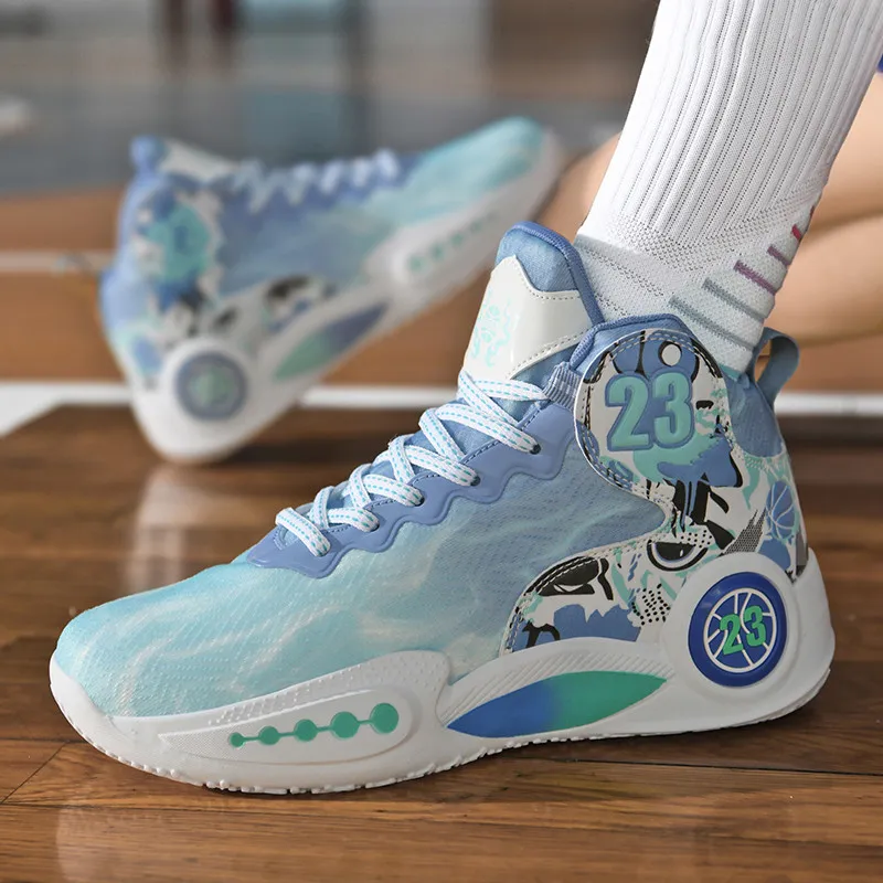 MUSNODO Shock Absorbers With Slip Resistant And Abrasion Resistant Properties High Top Basketball Shoes Unisex-15