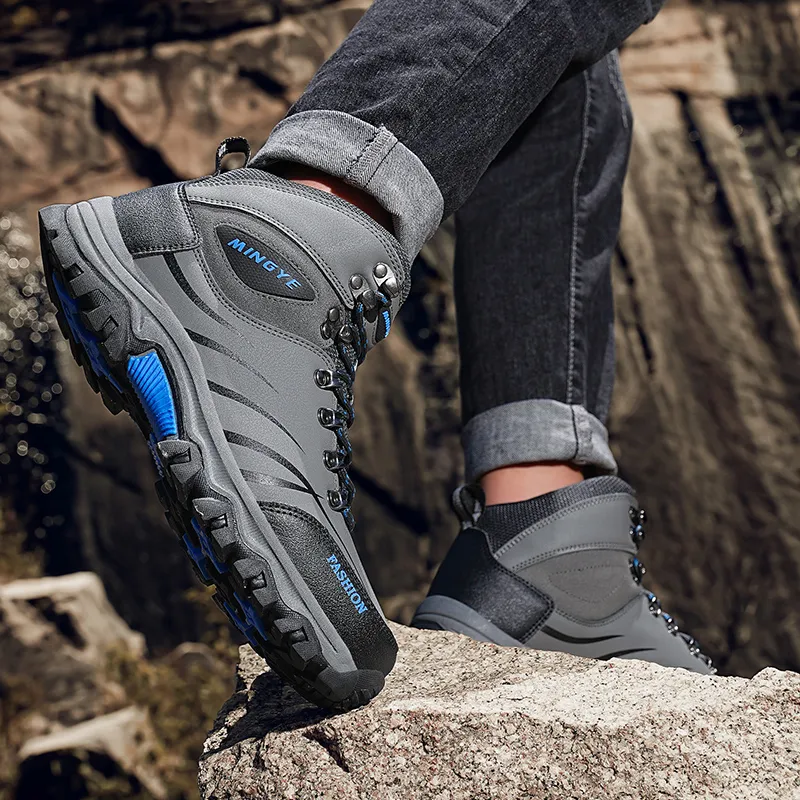 MUSNODO Thermal Cushioning Slip Resistant Short Snow Boots Men's-12