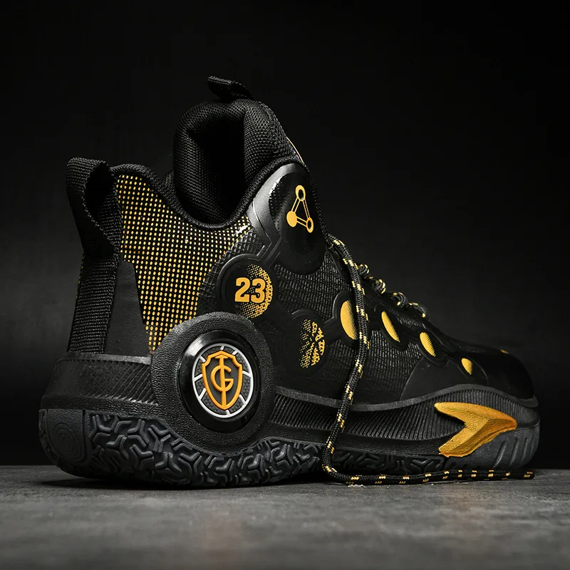 MUSNODO Shock Absorbers With Slip Resistant And Abrasion Resistant Properties Low Top Basketball Shoes Unisex Black-3