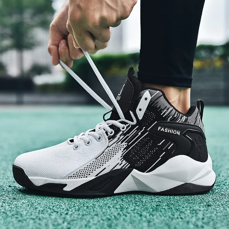 MUSNODO Shock Absorbers With Slip Resistant And Abrasion Resistant Properties High Top Basketball Shoes Unisex-8