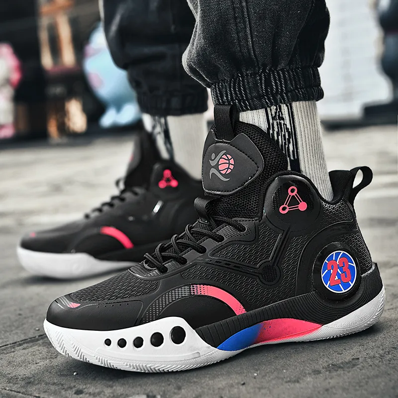 MUSNODO Cushioning, Slip Resistant, Abrasion Resistant, Breathable, Coverage, Rebound Mid Top Basketball Shoes Unisex-47