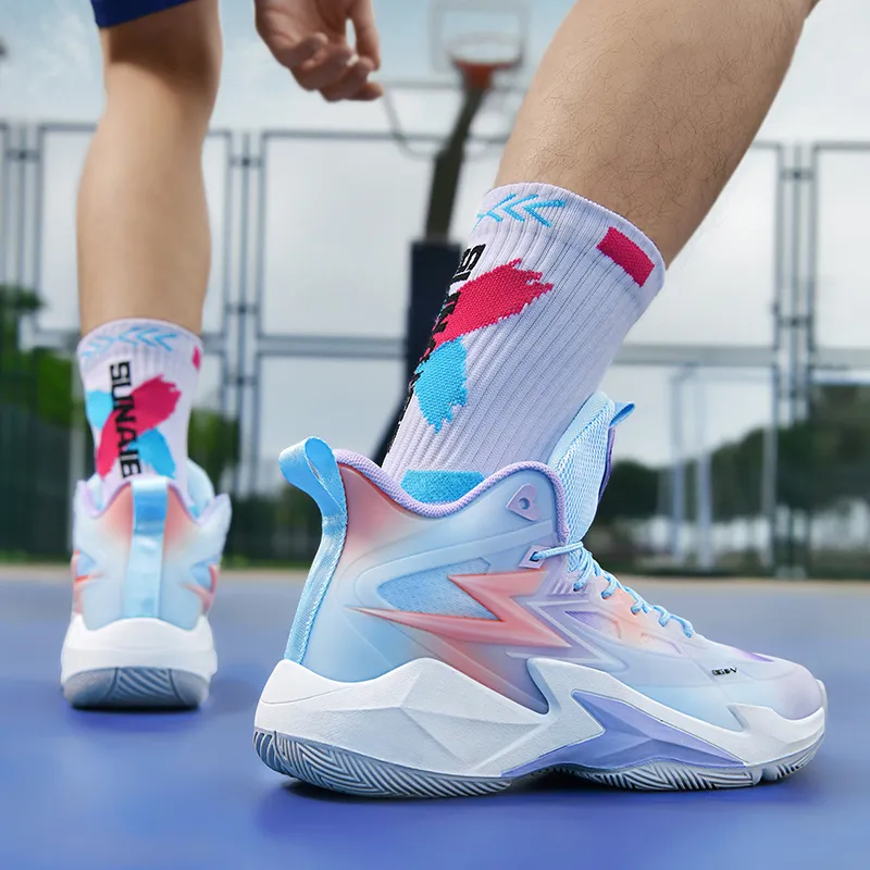 MUSNODO Shock Absorbers With Slip Resistant And Abrasion Resistant Properties High Top Basketball Shoes Unisex-18