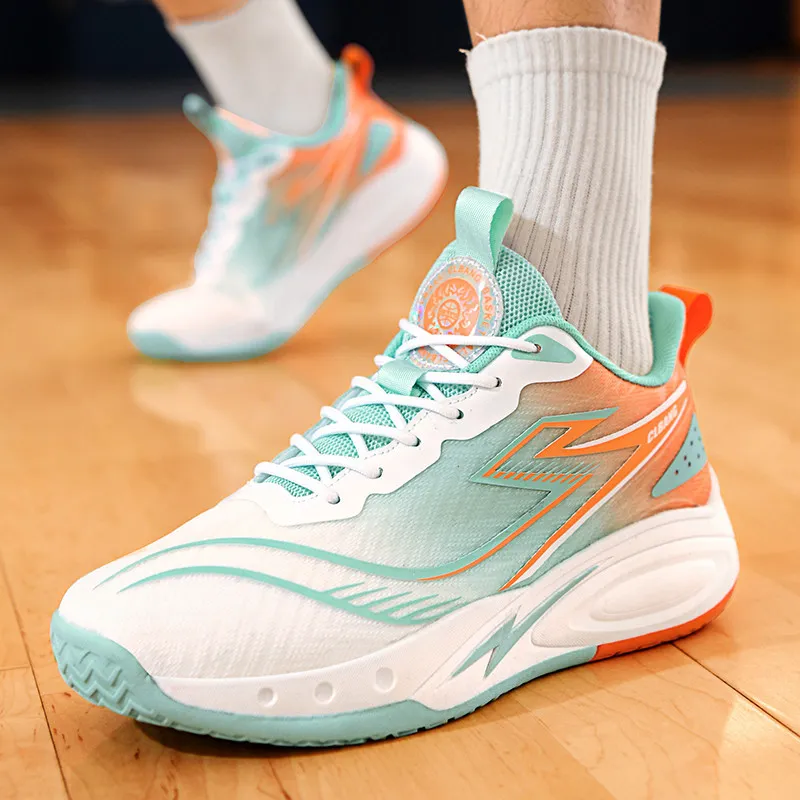 MUSNODO Shock Absorbers Slip Resistant Breathable Low Top Basketball Shoes Unisex-26