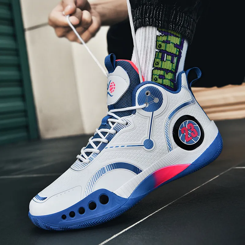 MUSNODO Cushioning, Slip Resistant, Abrasion Resistant, Breathable, Coverage, Rebound Mid Top Basketball Shoes Unisex-13