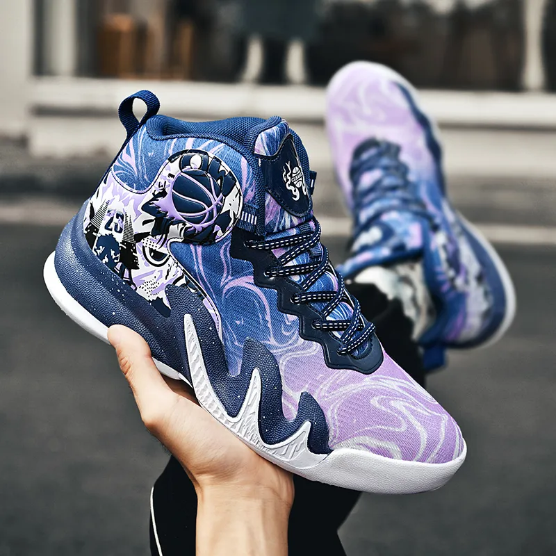 MUSNODO Shock Absorbers Slip Resistant, Abrasion Resistant, Breathable Mid Top Basketball Shoes Men's-54