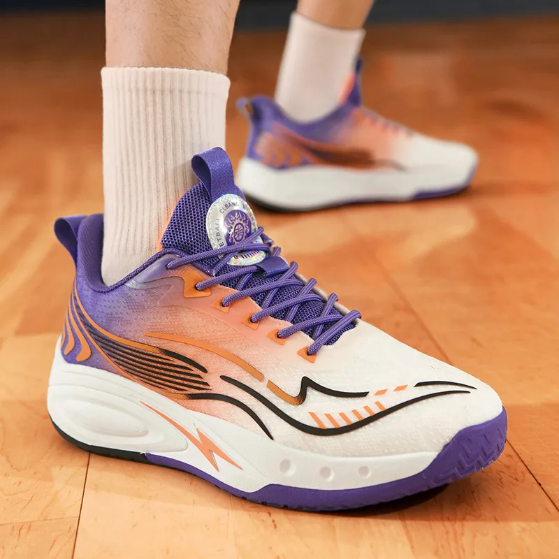MUSNODO Shock Absorbers With Slip Resistant And Abrasion Resistant Properties Low Top Basketball Shoes Unisex-14