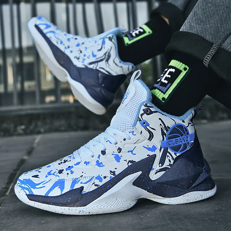 MUSNODO Thermal Coverage Rebound Abrasion Resistant High Top Basketball Shoes Unisex-29