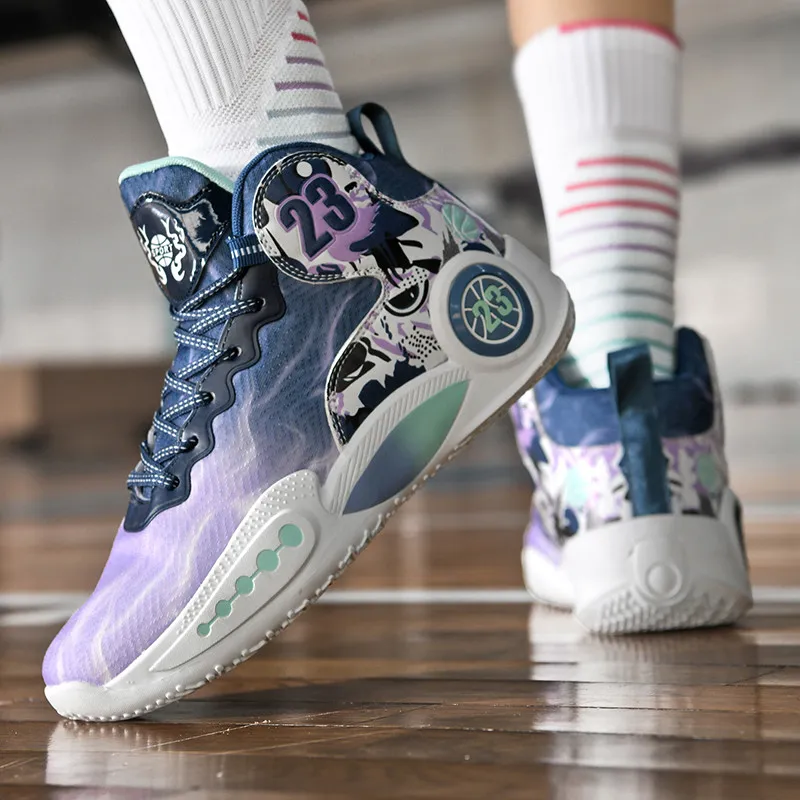 MUSNODO Shock Absorbers With Slip Resistant And Abrasion Resistant Properties High Top Basketball Shoes Unisex-24