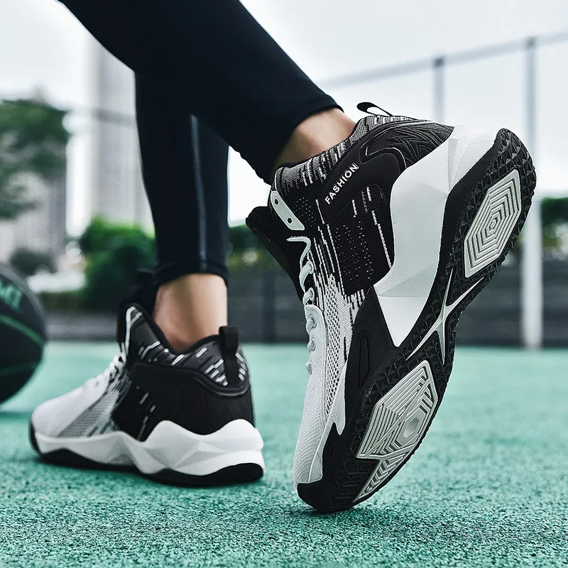 MUSNODO Shock Absorbers With Slip Resistant And Abrasion Resistant Properties High Top Basketball Shoes Unisex-9