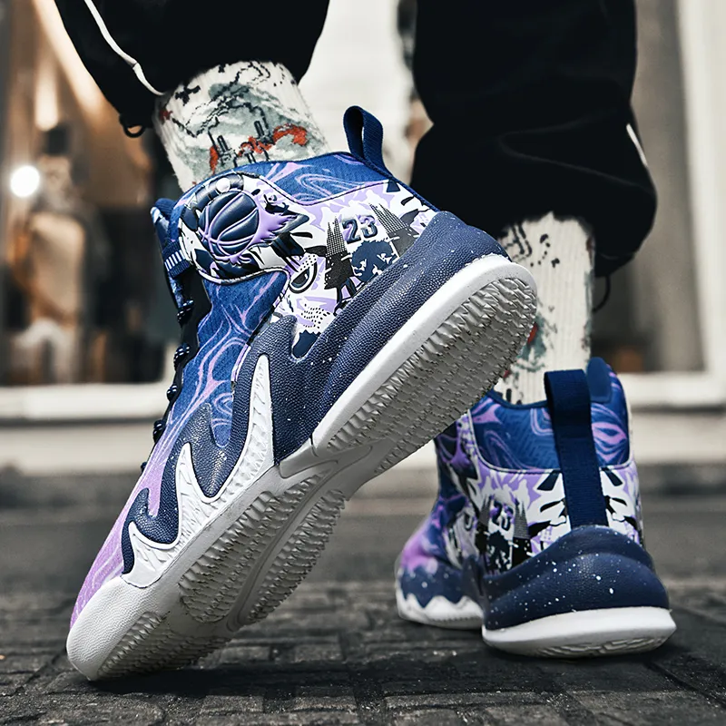 MUSNODO Shock Absorbers Slip Resistant, Abrasion Resistant, Breathable Mid Top Basketball Shoes Men's-56