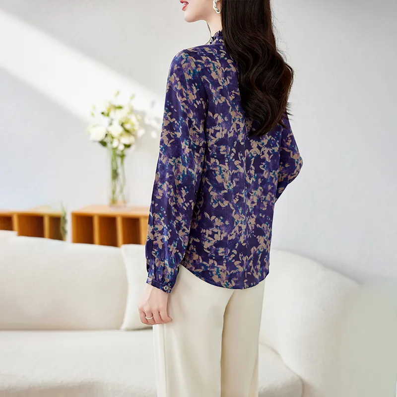 To The West Shirt Women's Purple Small Floral-7