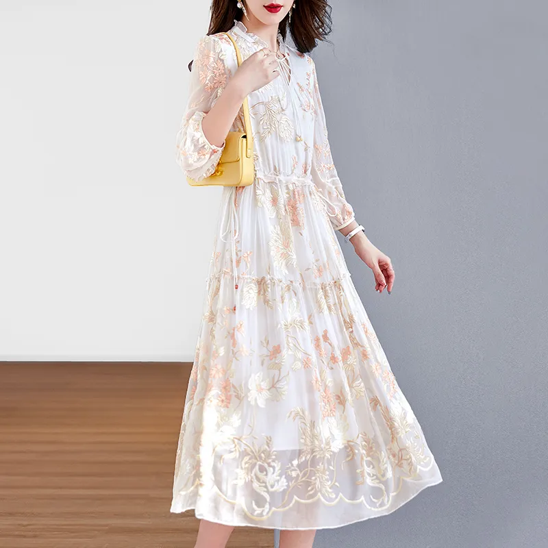 To The West Long Sleeved Dresses Women's Pink-3